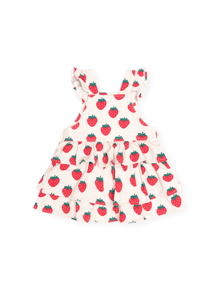 Hux Strawberry Tiered Pinafore