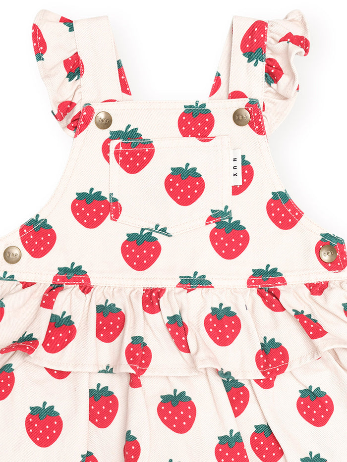 Hux Strawberry Tiered Pinafore