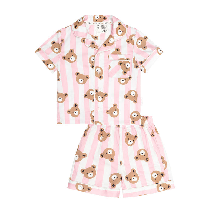 Huxbear Stripe Pjs - Pink