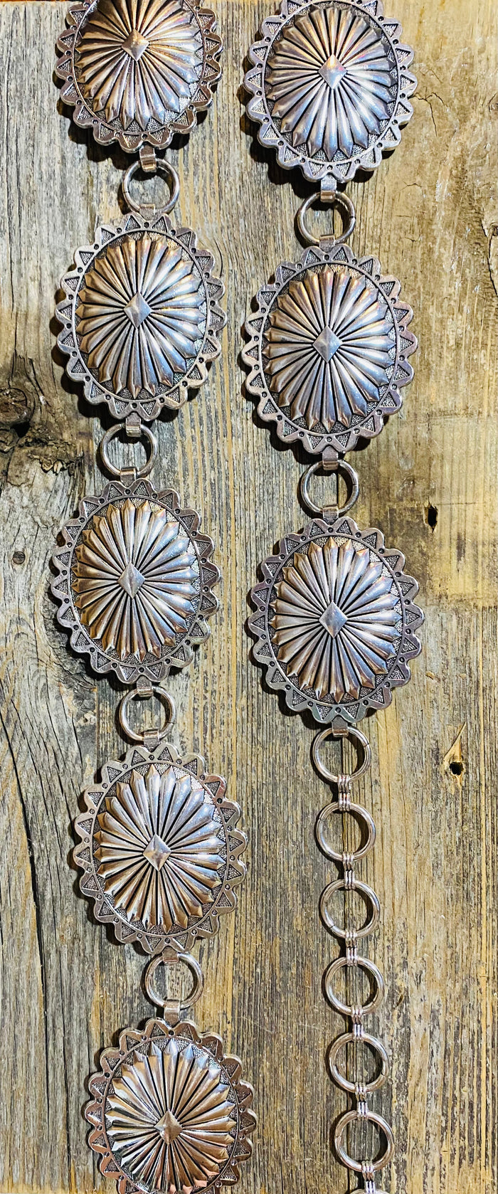 Silver Oval Concho Belt