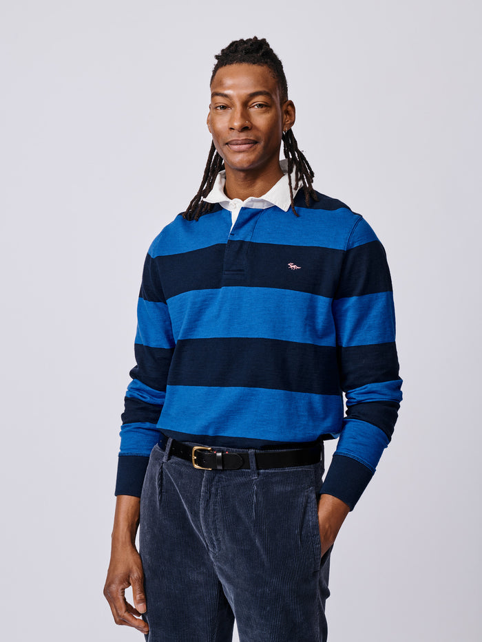 Aubin Navy/Cobalt Irnham Rugby Shirt | Rugby Shirts