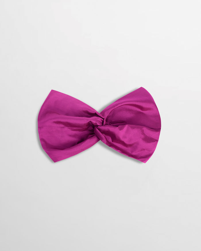 Isa Solid Silk Twist Headband - Fuscia