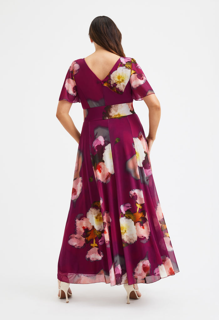 Isabelle Curve+ Float Sleeve Maxi Dress