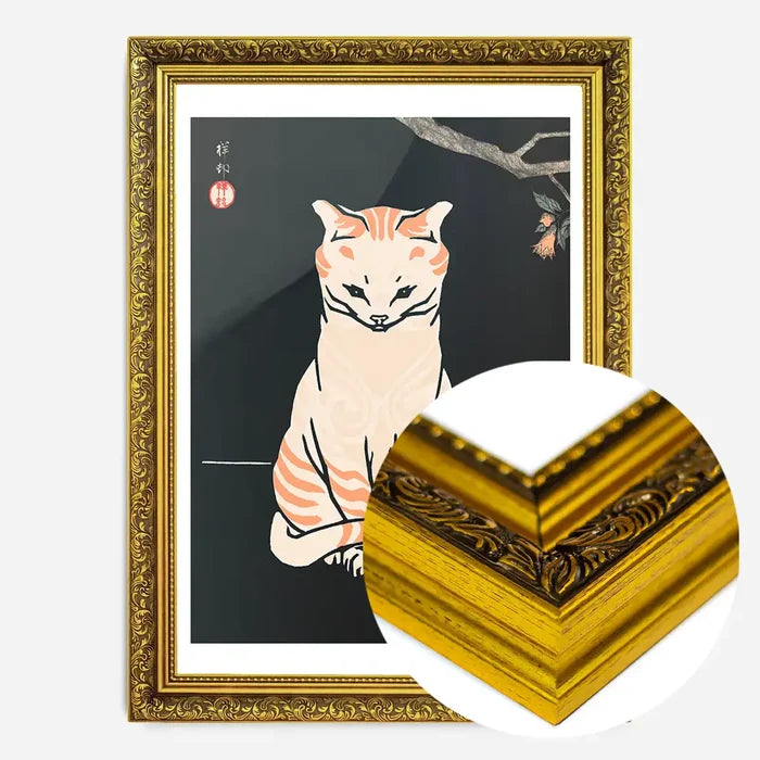 21x30cm | 8¼ x 11¾in / Gold Ornate Frame
