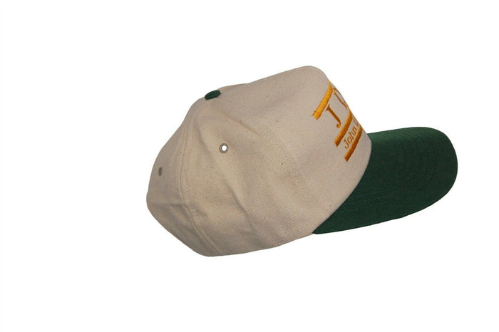 John Deere Credit Green Hat Farming 5 Panel Cap Snapback Green Brim Gold Letters