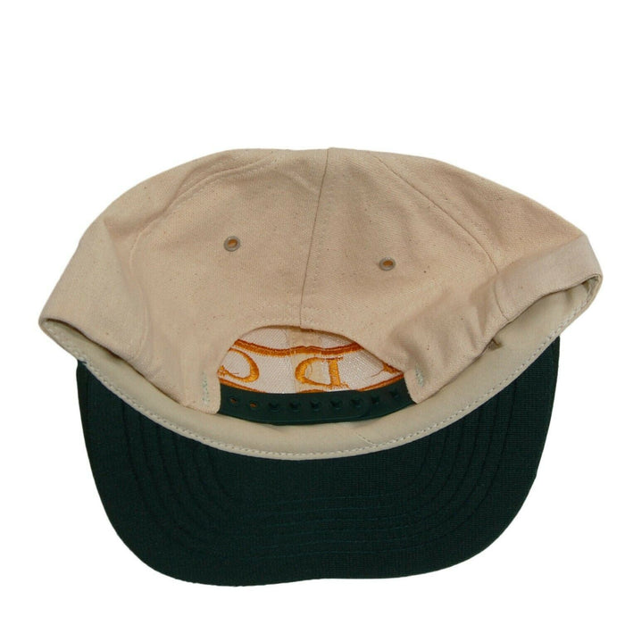 John Deere Credit Green Hat Farming 5 Panel Cap Snapback Green Brim Gold Letters