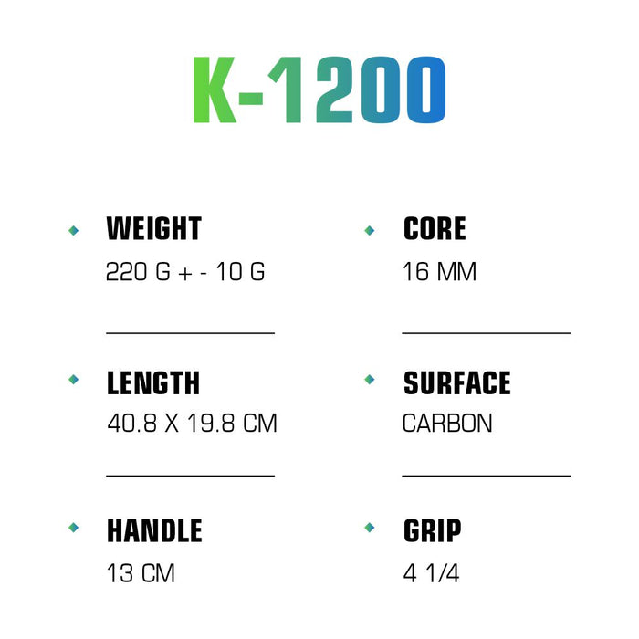 K-1200 Pickleball Paddle - Green