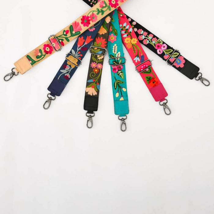 Karma Living -Crewel Embroidery Bag Strap