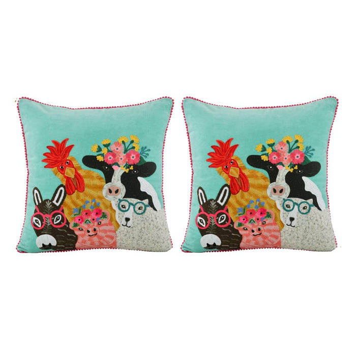 Karma Living -SELFIE ANIMAL CUSHION 18X18