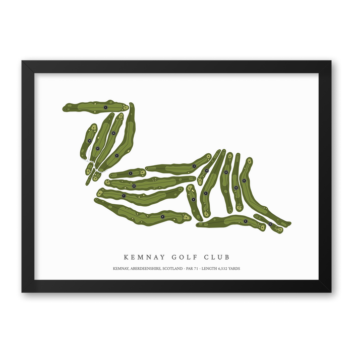 Kemnay Golf Club | Golf Course Map | Black Frame