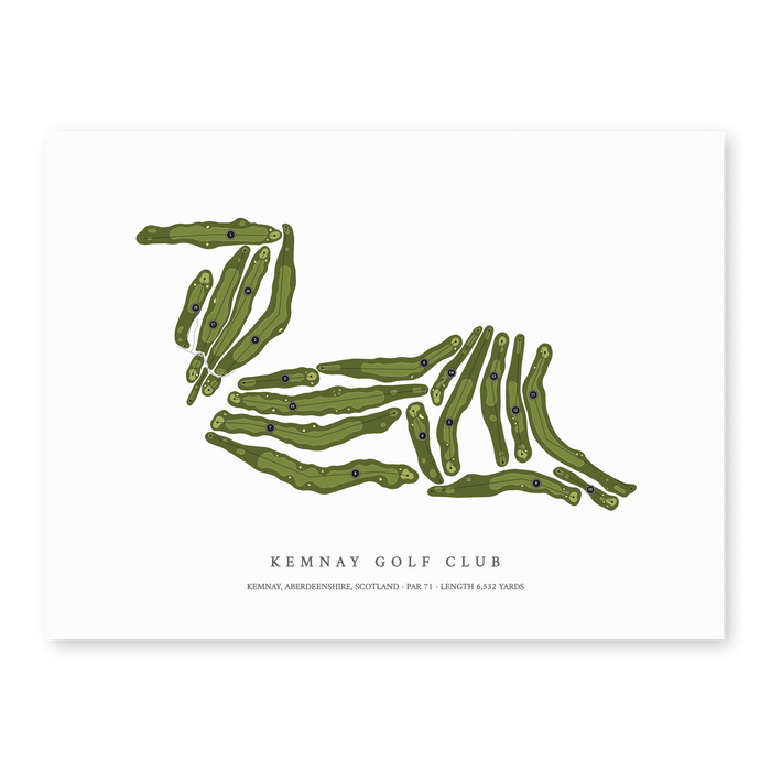 Kemnay Golf Club | Golf Course Map | Unframed