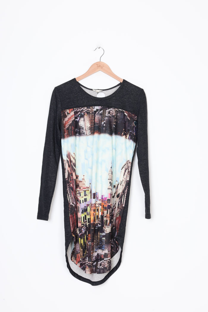 Ketz-ke Womens Grey Dress Size 8