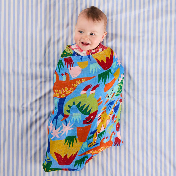 Kip & Co Dinosaur Roar Bamboo Swaddle