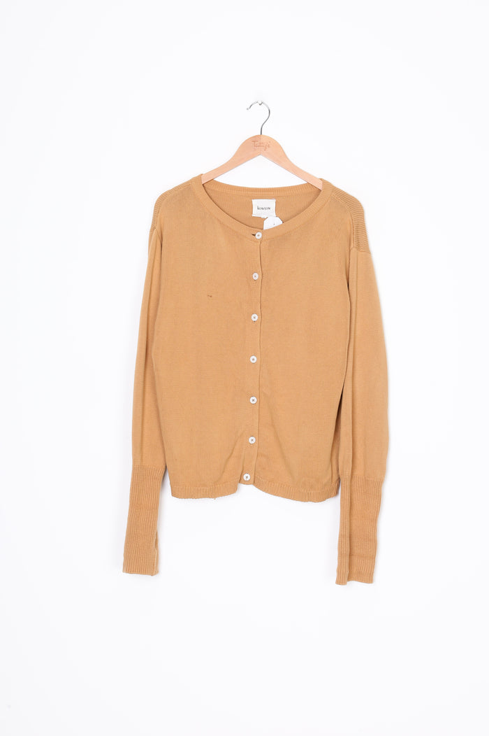 Kowtow Womens Brown Cardigan Size S