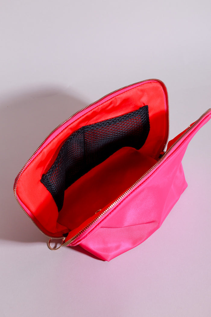 KUSSHI Signature Makeup Bag-Bubblegum/Orange