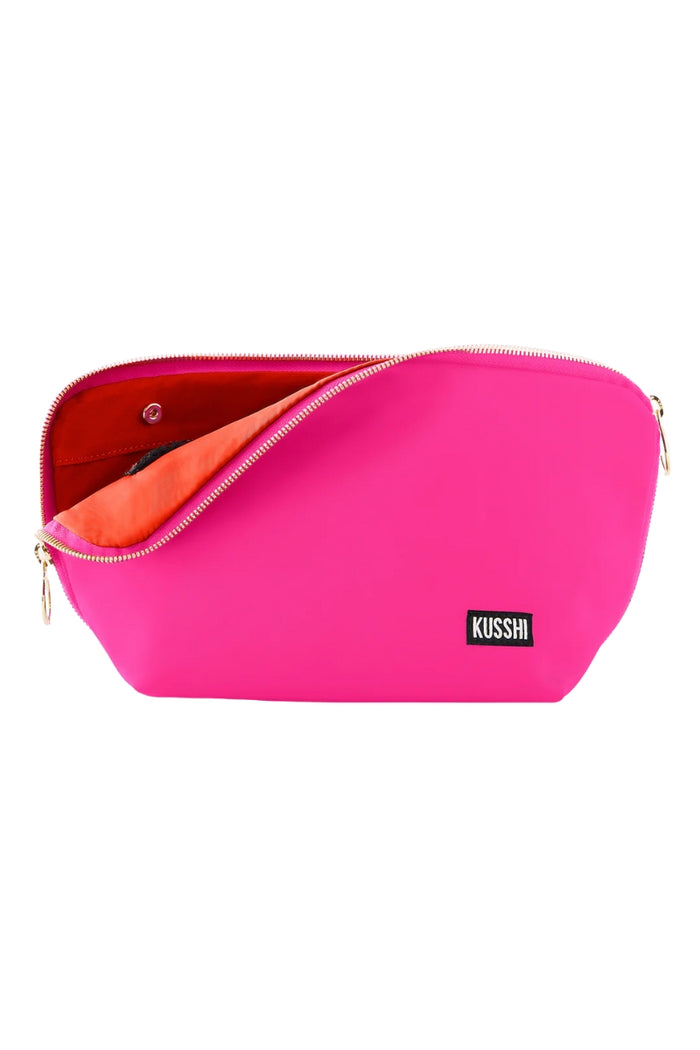 KUSSHI Signature Makeup Bag-Bubblegum/Orange