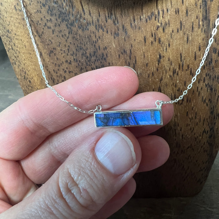 Labradorite Bar Necklace