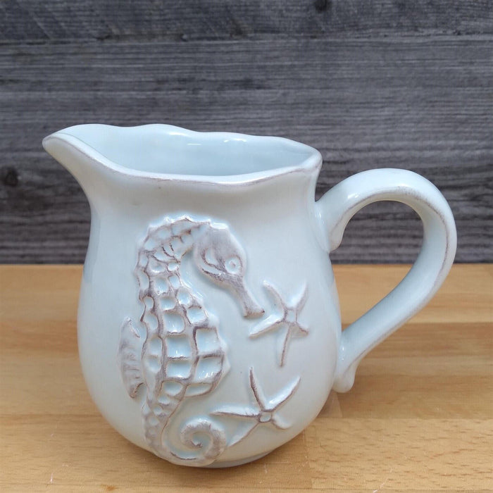 Laguna Coastal Shell Cream & Sugar Bowl Blue Nautical Sea Life by Blue Sky