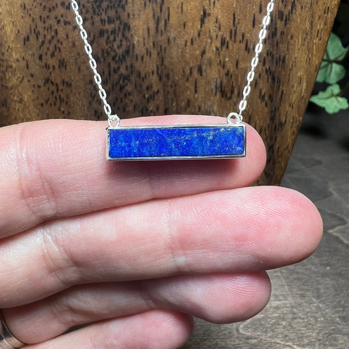 Lapis Lazuli Bar Necklace