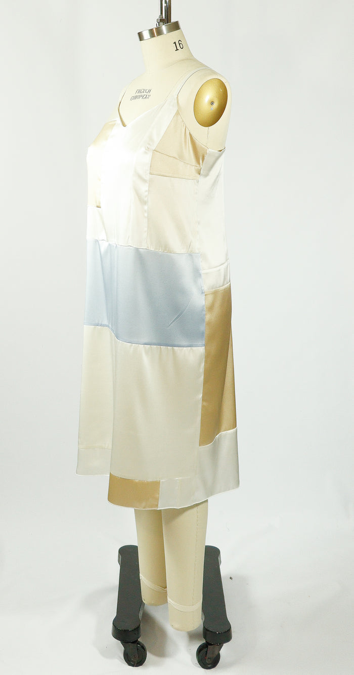 Large Stretch Silk Charmeuse Patchwork Slip