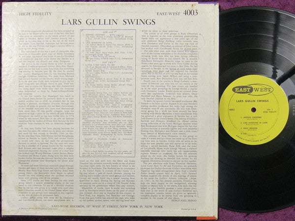 Lars Gullin - Lars Gullin Swings (LP) [US] 1st