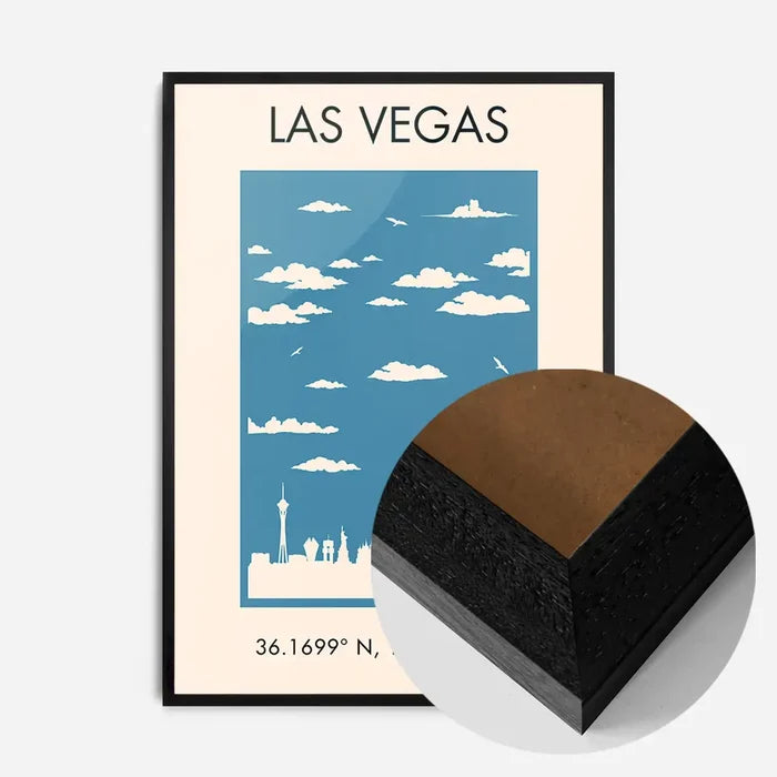 21x30cm | 8¼ x 11¾in / Black Wood Frame