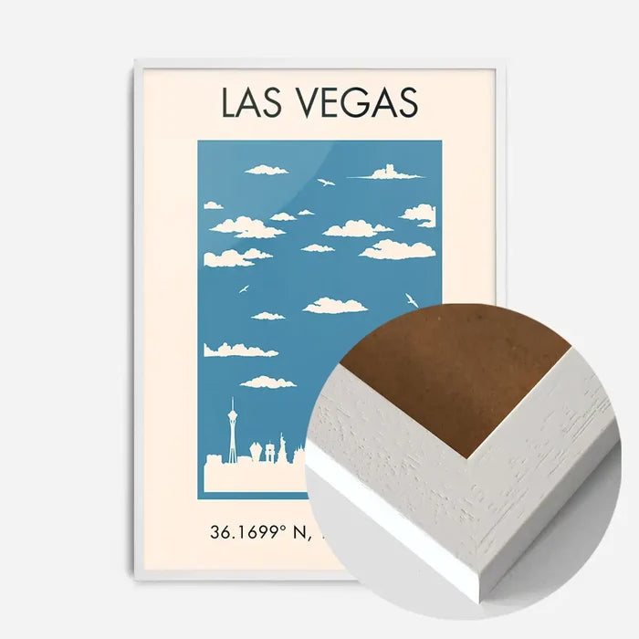 21x30cm | 8¼ x 11¾in / White Wood Frame