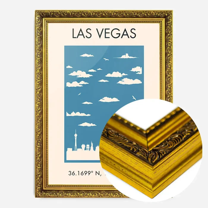 21x30cm | 8¼ x 11¾in / Gold Ornate Frame