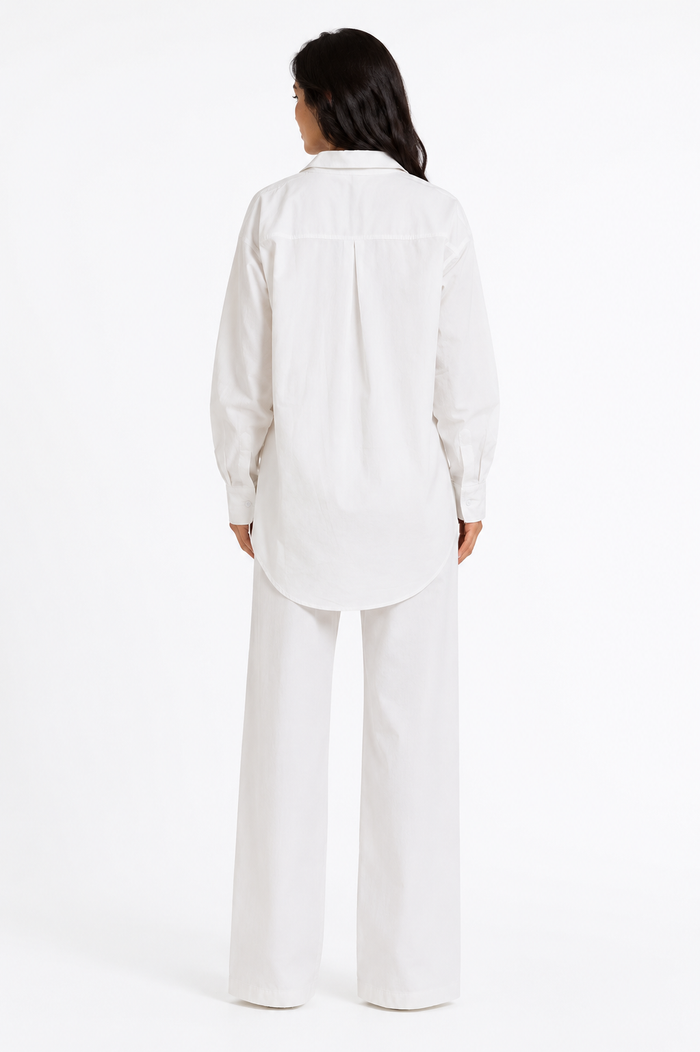 Layered Shirt-Waist Tank Top – Ivory