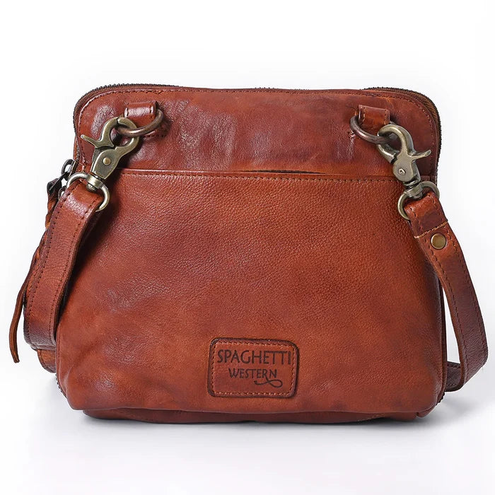 Leather Woven Crossbody