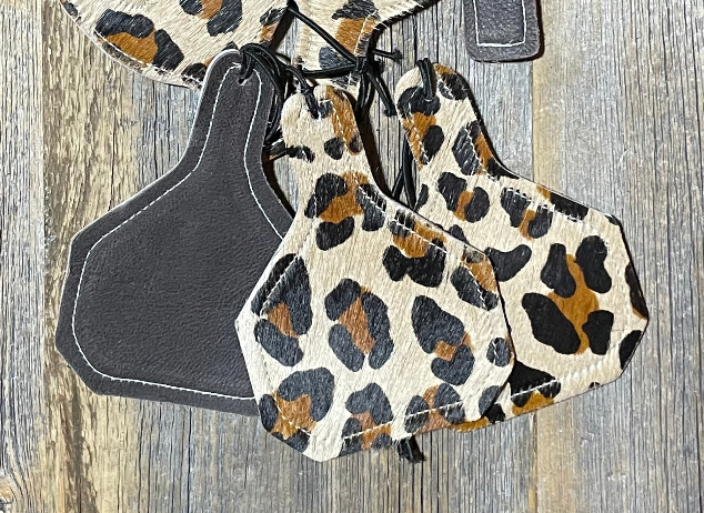 Leopard Hide Leather Car Freshner
