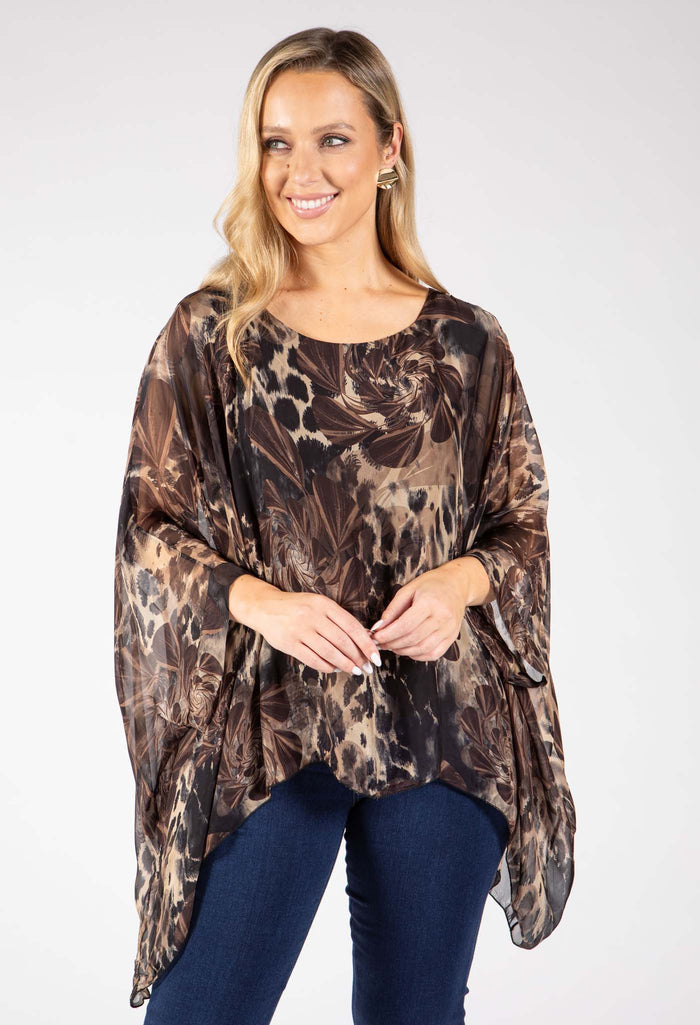 Leopard Silk Blouse