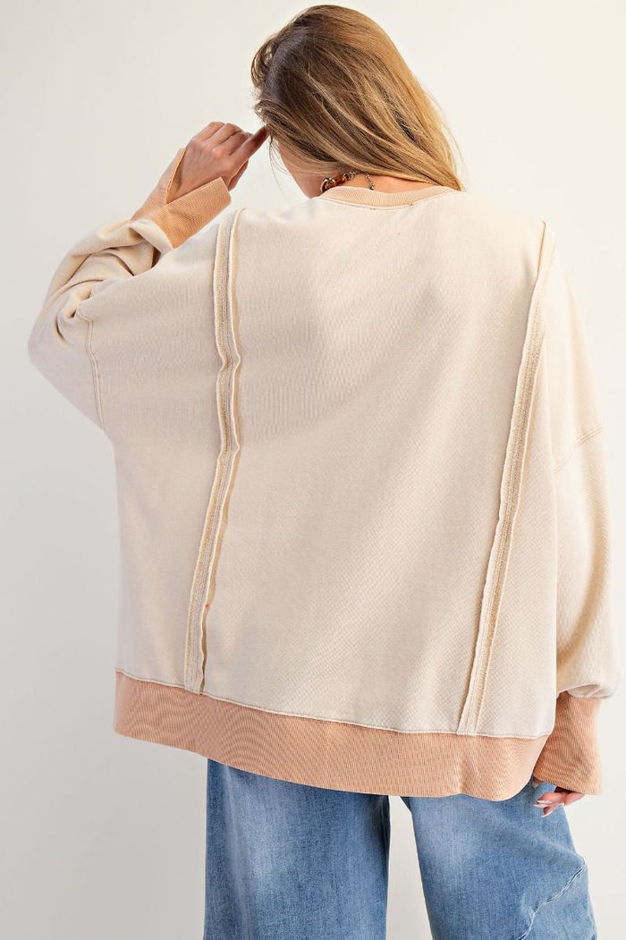 Leopard “Wild” Oversized Terry Pullover