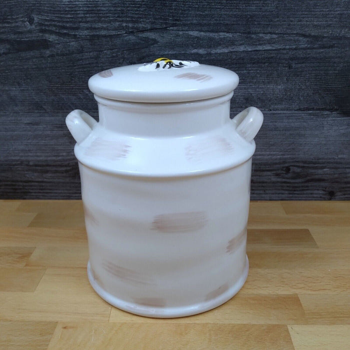 Let it Bee Saying ceramic Cookie Jar with Yellow Honey Bee & Sunflowers Canister