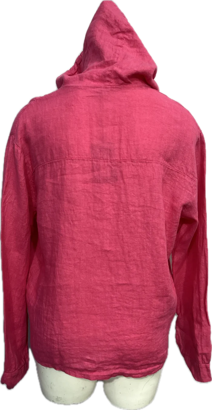 Linen Button Up Hoodie