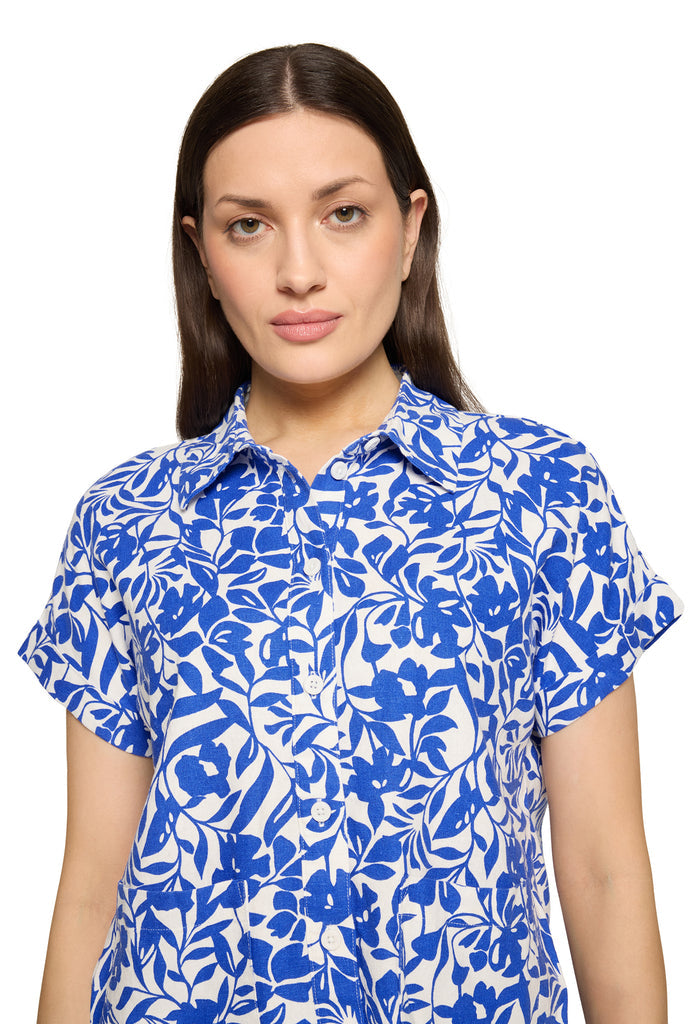 Linen Mix Floral Shirt