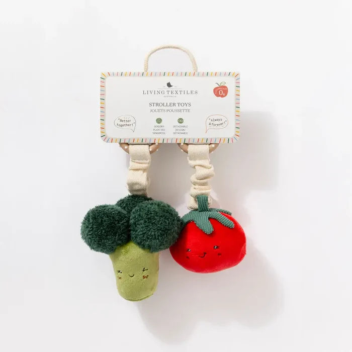 Living Textiles Broccoli & Tomato Stroller Toy