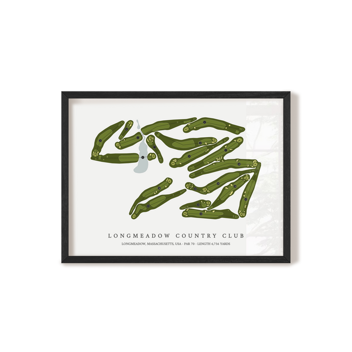 Longmeadow Country Club | Golf Course Print | Black Frame