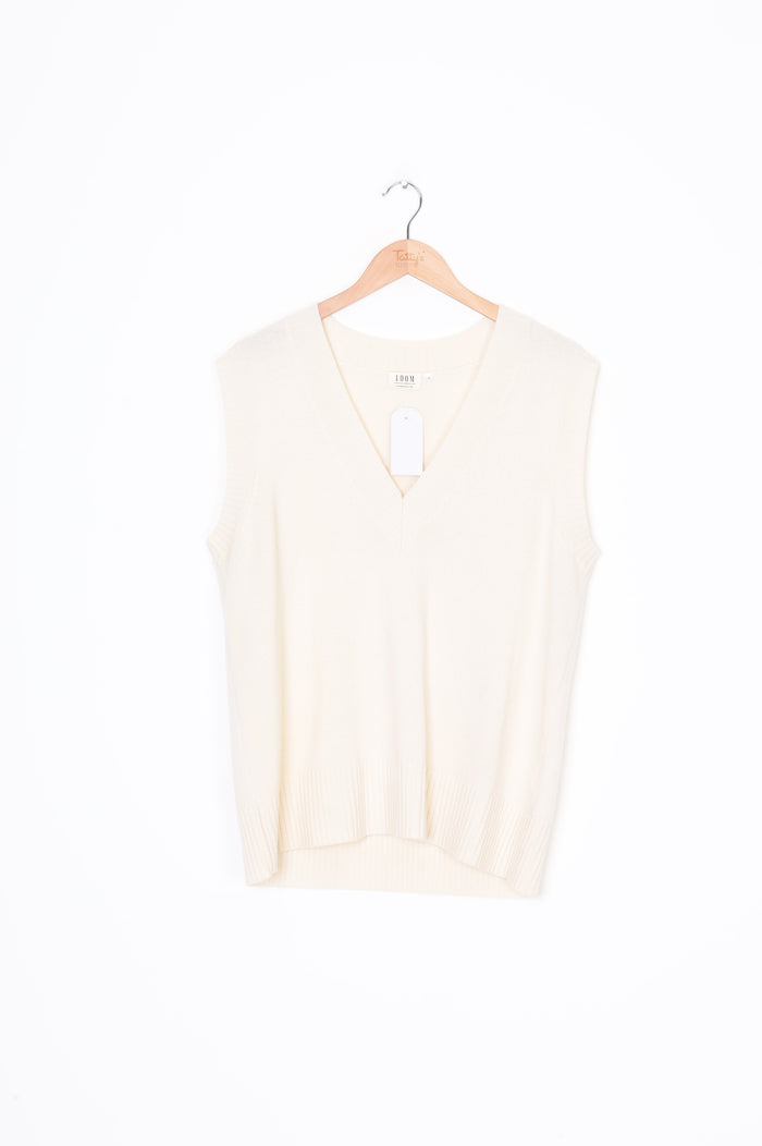 Loom Womens White Vest Size L