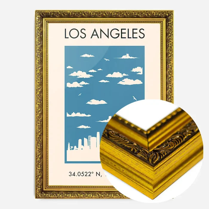 21x30cm | 8¼ x 11¾in / Gold Ornate Frame