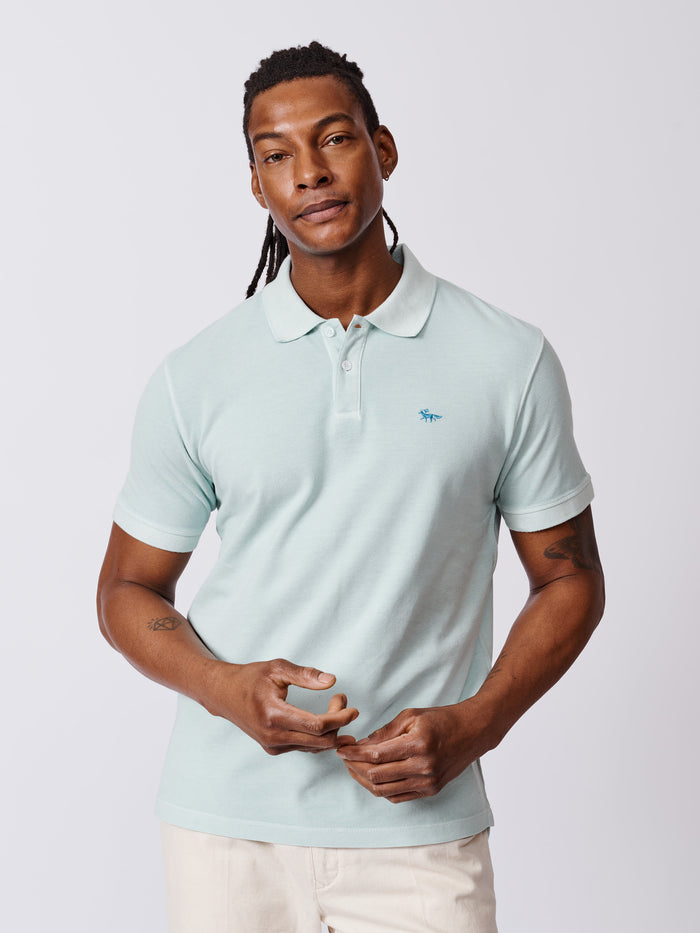 Aubin Mint Lusby Pique Polo | Pique Polo