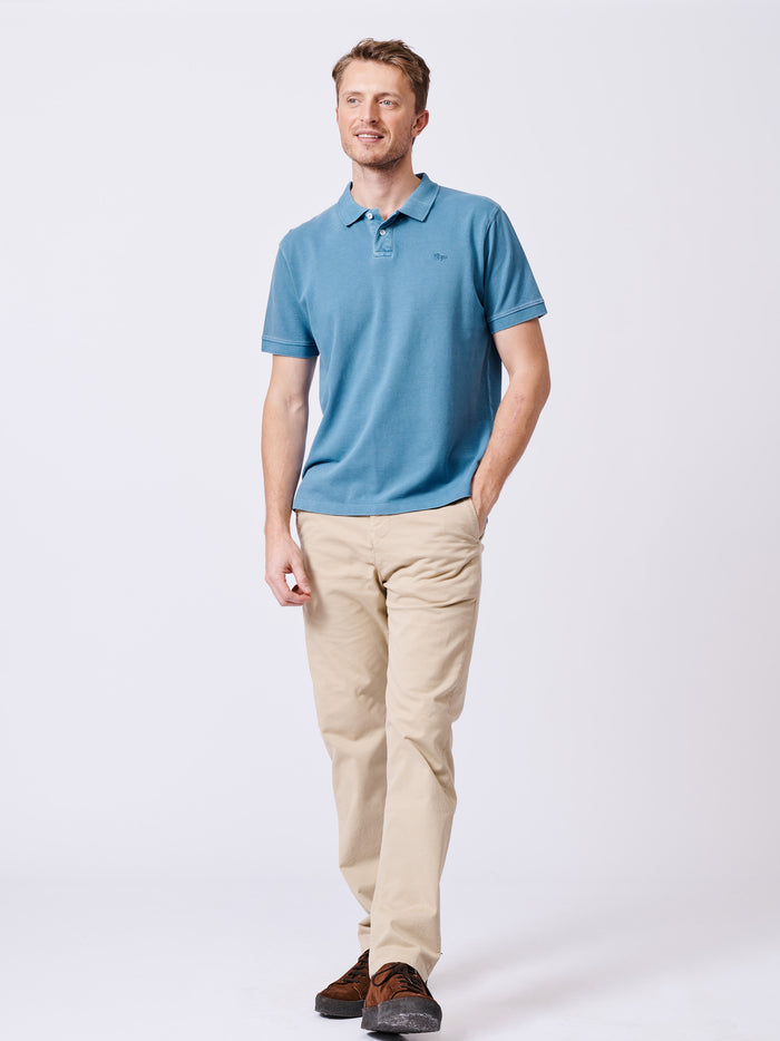 Aubin Cornflower Lusby Pique Polo | Pique Polo
