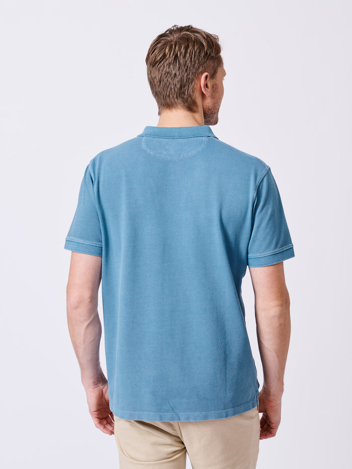 Aubin Cornflower Lusby Pique Polo | Pique Polo