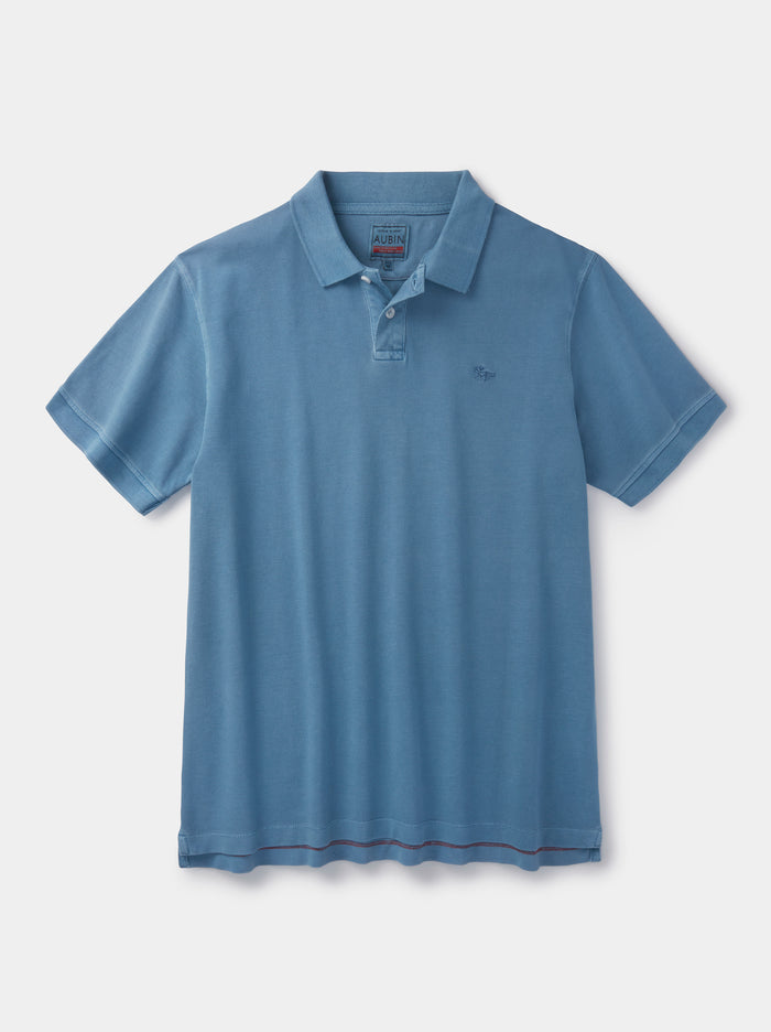 Aubin Cornflower Lusby Pique Polo | Pique Polo