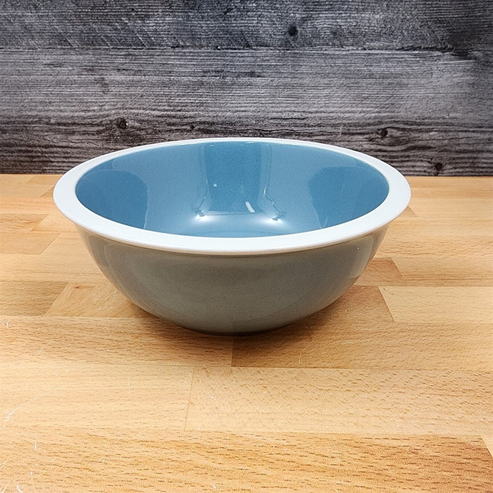Mainstays Blue Set of 4 Cereal Soup Coupe Bowl 7" 17cm with White Trim