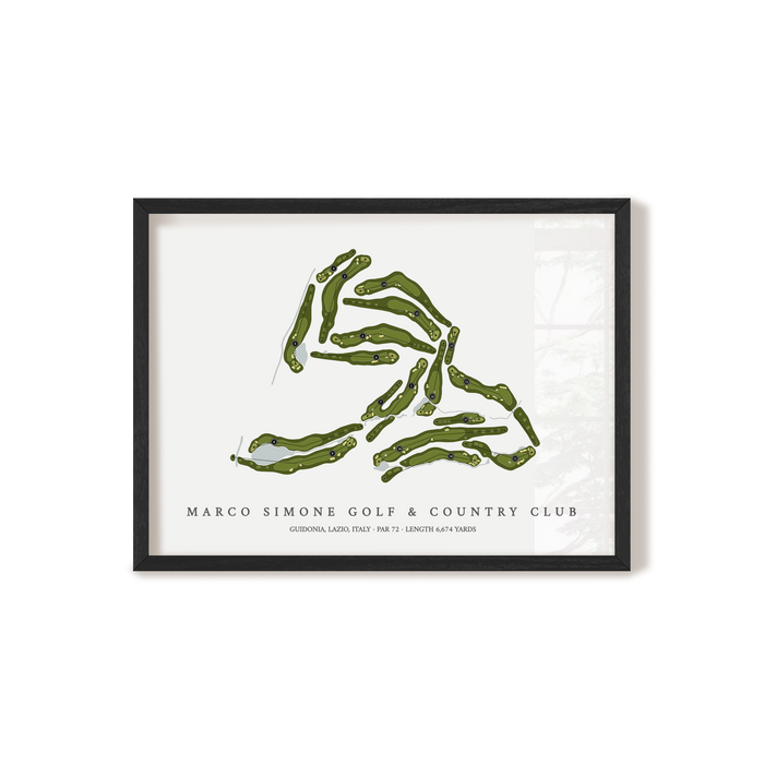 Marco Simone Golf & Country Club | Golf Course Print | Black Frame