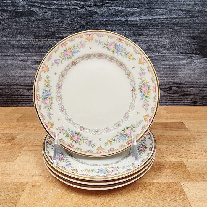 Marlene by Syracuse Bread & Butter 6.25" 4 Plate Set Old Ivory USA Made Ceramic