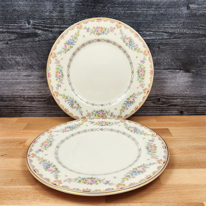 Marlene by Syracuse Dinner Plate 9 3/4" Set of 2 Ceramic Old Ivory Made In USA