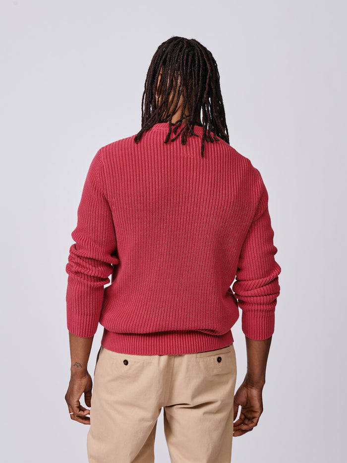 Aubin Pink Martin Cotton Ribbed Crew Neck | Crew Neck