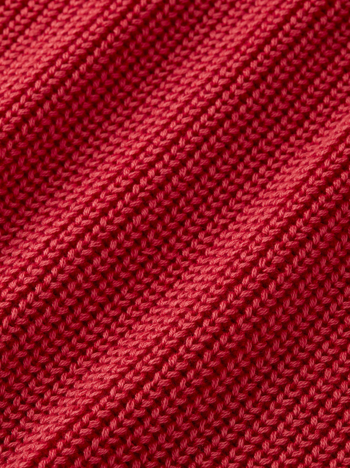 Aubin Red Martin Ribbed Crew | Crew Neck